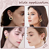 5 Piars 5 Style Brass Micro Pave Clear Cubic Zirconia Hoop Earrings EJEW-BBC0001-99-4