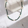 Natural Freshwater Pearl & 925 Sterling Silver Beaded Necklaces for Women NJEW-G154-03G-4