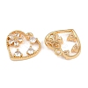 Brass Micro Pave Cubic Zirconia Pendants KK-F910-12G-2