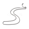 Non-Tarnish 304 Stainless Steel Box Chain Necklace for Men Women NJEW-K245-020B-1