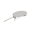 304 Stainless Steel Brooch Cabochon Settings STAS-E547-08I-P-3
