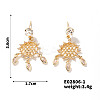 Korean Style Woven Net/Web with Feather Brass Cubic Zirconia Earrings Unique Fashion YC0867-1-1