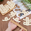 40Pcs Unfinished Wood Cowboy Hat Pendants WOOD-FH0002-45-3