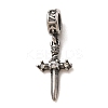 316 Surgical Stainless Steel & Rhinestone European Dangle Charms SA-CBA7555-17AS-02-1