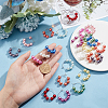 24Pcs 12 Color Acrylic Imitation Pearl Round Beaded Wine Glass Charms AJEW-AB00058-3