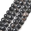 Natural Black Tourmaline Beads Strands G-C179-A23-03-2