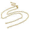 304 Stainless Steel Paperclip Chains Necklace Makings X-AJEW-P119-05G-1