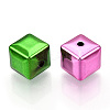 UV Plating Opaque Acrylic  Beads PACR-T017-08-2