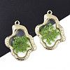 Epoxy Resin Pendants X-RESI-T045-028B-1