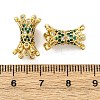 Brass Micro Pave Cubic Zirconia Screw Clasps KK-Z078-42G-3