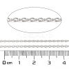 Anti-Tarnish Rhodium Plated 925 Sterling Silver Cable Chains STER-E072-02P-03-2