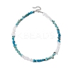 Natural Howlite & Apatite & Quartz Crystal Chip Beaded Necklaces NJEW-JN05099-05-4