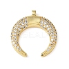 Brass Micro Pave Cubic Zirconia Pendants KK-C086-06G-1