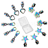 Gorgecraft 12Pcs 4 Style Star Heart Flower #5 Alloy Zipper Sliders FIND-GF0006-30-1