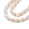 Electroplate Glass Beads Strands X-EGLA-N002-13-A11-3