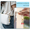 3Pcs Cherry Resin Rhinestone & Glitter Powder Pendants Decoration HJEW-TAC0092-8