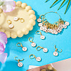26Pcs Flat Round with Letter A~Z Alloy Enamel Pendant Locking Stitch Markers HJEW-TAC0089-5