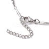 2Pcs 2 Colors Ion Plating(IP) 304 Stainless Steel Slider Necklace Makings AJEW-JB01268-4