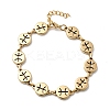 12 Constellations 304 Stainless Steel Link Chain Bracelets BJEW-I239-01G-04-4