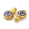 Rack Plating Brass Enamel Buddhist Pendants KK-P276-25G-01-2