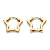 304 Stainless Steel Star Huggie Hoop Earrings STAS-J033-07G-1