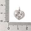 Valentine's Day Rack Plating Brass Clear Cubic Zirconia Pendants KK-Z056-12P-3