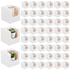 Cube Paper Cupcake Storage Boxes with Visible Window BAKE-WH0002-002B-1