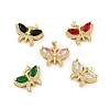 Brass Micro Pave Cubic Zirconia Pendants KK-B059-34G-1