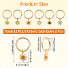 12Pcs 6 Colors Alloy Cat Eye Shoe Charms HJEW-CP00016-2
