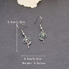 304 Stainless Steel Flower Dangle Earrings for Women WG1C9A6-02-2