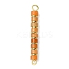8Pcs 8 Styles Natural Mixed Gemstone & Electroplated Synthetic Non-magnetic Hematite Heishi Beaded Connector Charms PALLOY-JF03291-2