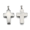 Tarnish Resistant Cross 304 Stainless Steel Surface Pendants LS-STAS-D146-03-1