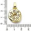 Brass Micro Pave Clear Cubic Zirconia Pendants KK-M279-01G-O-3