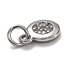 Brass Micro Pave Cubic Zirconia Charms ZIRC-H119-09P-3