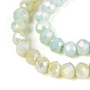 Anti-Tarnish Electroplate Rondelle Glass Beads Strands EGLA-T021-4mm-17-05-3
