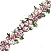 Flower Polyester Jacquard Ribbon FABR-PW0001-248E-1
