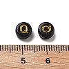 Plating Opaque Acrylic Beads OACR-R005-03W-3