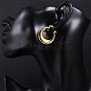 Fabulous Ring Brass Hoop Earrings EJEW-BB07529-G-5
