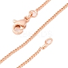 Brass Curb Chains Necklaces for Women NJEW-D302-73RG-4