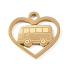 304 Stainless Steel Charms SA-CBAE30B-03G-G-1