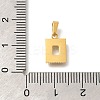 Ion Plating(IP) 304 Stainless Steel Micro Pave Cubic Zirconia Pendants STAS-H228-04G-01-3