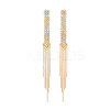 Cross Alloy Rhinestone Chain Tassel Stud Earrings WGF2F09-01-3