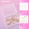 12Pcs 6 Styles Brass Stud Earring Findings KK-TA0003-20-4