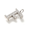 304 Stainless Steel Micro Pave Cubic Zirconia Pendants STAS-H228-06P-F-2