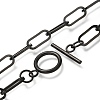 Unisex 304 Stainless Steel Paperclip Chain Necklaces NJEW-H215-02EB-2
