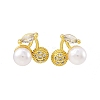 Cherry Brass Micro Pave Cubic Zirconia Stud Earrings EJEW-H158-08B-G-4