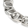 Non-Tarnish 304 Stainless Steel Twisted Chain Bracelets for Women BJEW-A017-02P-2