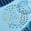 180Pcs 6 Colors Rectangle Brass Belt Loop Fastener KK-CY0001-11-4