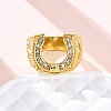 304 Stainless Steel and Rhinestone Finger Rings for Women RJEW-B121-08C-G-3