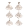 Brass Cubic Zirconia Stud Earrings for Women EJEW-U015-11P-1
